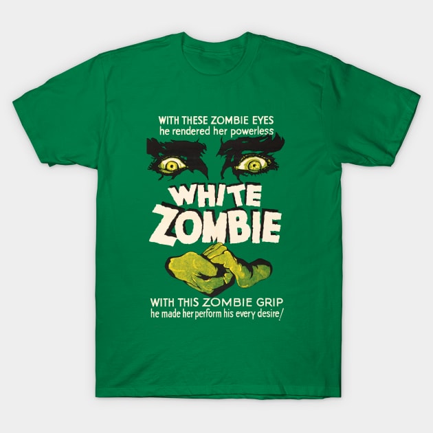 White Zombie Movie Poster T-Shirt by MovieFunTime